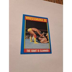 1987 Topps WWF Hulk Hogan WrestleMania3 Andre The Giant Slam Card 54 Wrestling